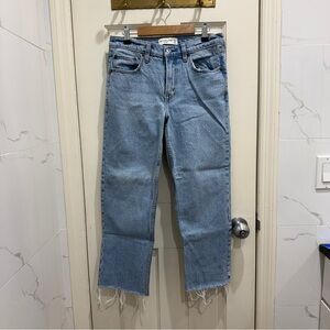 Abercrombie mid rise straight jean